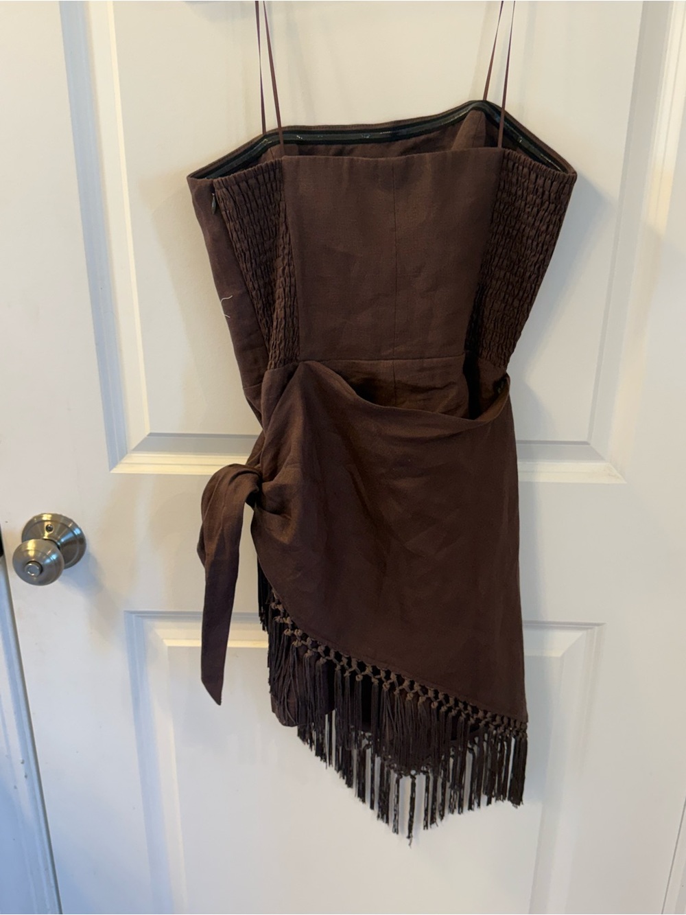 NWOT Amanda Uprichard Revan Romper in Cocoa, size small - Picture 4 of 4